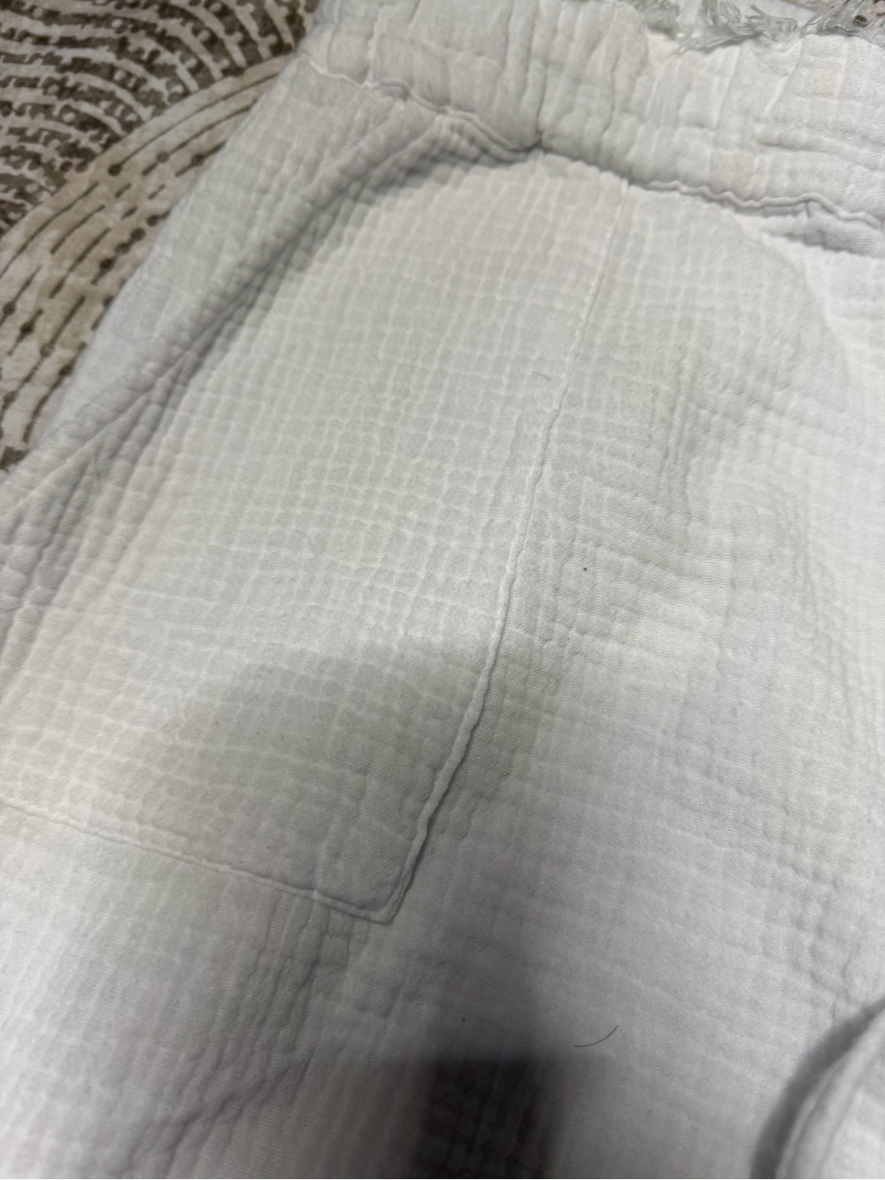 American Rage White Wide-Leg Drawstring Linen Pants - Picture 4 of 10